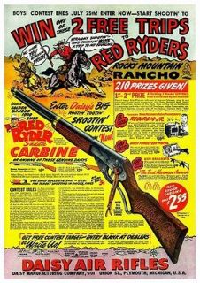   POSTER *VERY LARGE* Vintage Daisy BB Gun Rifle Ad winchester colt nra