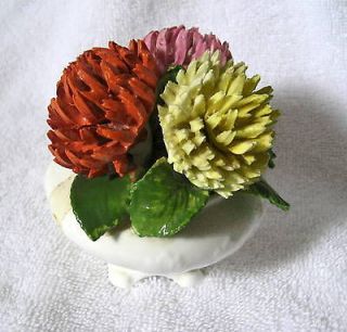 Radnor Bone China Flowers In Pot/Vase Chrysanthemums Mums/England 