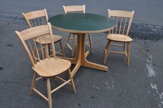 Nichols & Stone Maple Table & Four Chairs