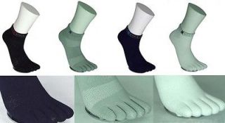 mens low cut ankle toe socks 4p partial mesh