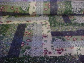 QUEEN SIZE BLUE LOG CABIN OR SOME CALL SPLIT RAIL CHEATER QUILT TOP 