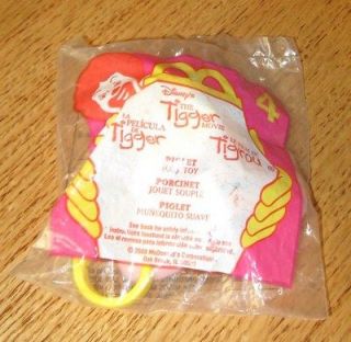 2000 The Tigger Movie McDonalds Happy Meal Toy Plush Clip   Piglet #4