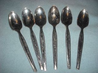WILLIAM ROGERS SILVER PLATED SERATED TIP TEA SPOONS