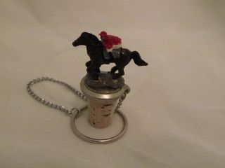 Wine Things Unlimited Pewter Race Horse Wine Bottle Stopper NEW