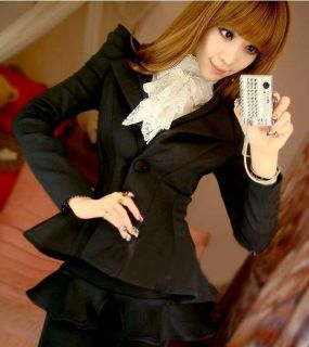 elegant women office wear to work Shrug coat short jacket black label 