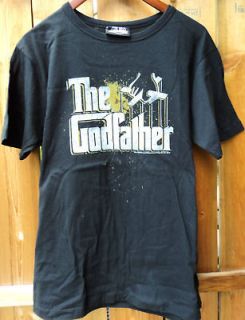 THE GODFATHER New Mens T Shirt sz M Cotton Black Medium Shirt Brando