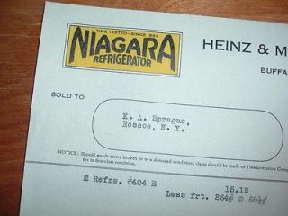1925 BRIGHT Niagara RefrigeratorH​einz & Munschauer,Buf​falo,N.Y 