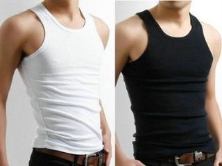 NWT Mens Elastic Slim Fit Muscle Tank Top T Shirt Compression Shirt 
