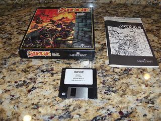 SIEGE MINDCRAFT WINDOWS COMPUTER PC GAME 3.5 INCH FLOPPY DISK DISC MS 