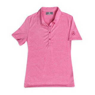 100% AUTHENTIC MERCEDES BENZ WOMENS MICRO MELANGE POLO SHIRT PINK