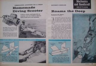 How to Build Underwater SCUBA DIVER TOW Sea SCOOTER from Scratch 1961 