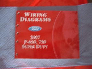 2007 FORD F 650,750 SUPER DUTY WIRING DIAGRAMS MANUEL