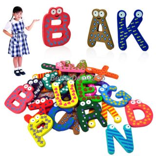 Fridge New Wooden Magnet Baby /Child Toy A Z ABC Educational Alphabet 