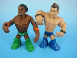 WWE Wrestling Rumblers Figure Kofi Kingston Green Outfit&EVAN BOURNE 