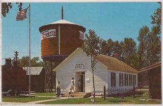 Minden Nebraska Postcard Pioneer Village One Room Country School 