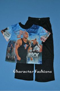   Wrestling Pajamas pjs Size 6 7 8 10 12 Short Sleeve Shirt Pants WWE