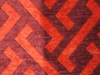 LEE JOFA, GROUNDWORKS DIV., CHINESE FRET CHENILLE, FABRIC REMNANT