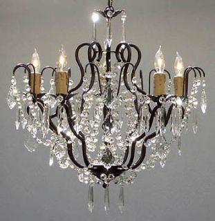 NEW VERSAILLES COLLECTION WROUGHT IRON CRYSTAL CHANDELIERS LIGHT 