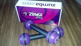 Zumba 2.5 lb Purple Toning Sticks   New Pair in Original Box (never 