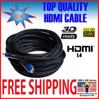   PLATED HDMI CABLE 1.4 1080P FHD BLURAY 3D TV DVD PS3 HDTV XBOX LCD LED
