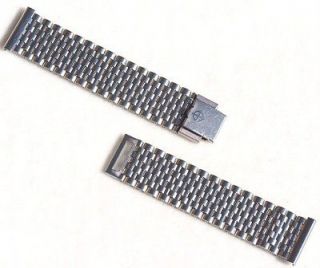 Vintage Zodiac watch NSA bracelet steel beads links ends of 18mm 19mm 