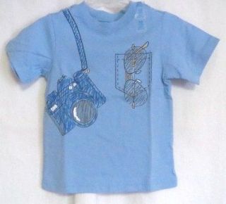 BOYS 18M WICKED BLUE SUNGLASSES ON FAKE POCKET & FAKE CAMERA SHIRT NWT 