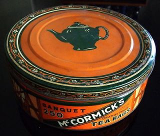 vintage Advertising TEA TIN McCORMICK SPICE & CO BALTIMORE MARYLAND 