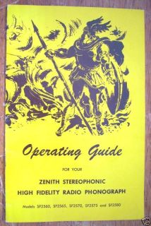 Operating Guide   Zenith Stereo Radio Phonograph