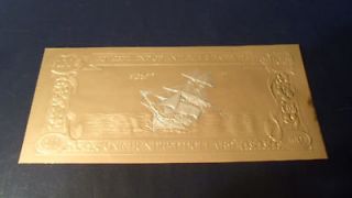 23kt Gold $100 Antigua Note   EDWARD LOW   RARE