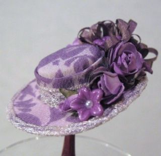 12 inch scale Miniature Doll Hat I named Millifacia for Dollhouses 