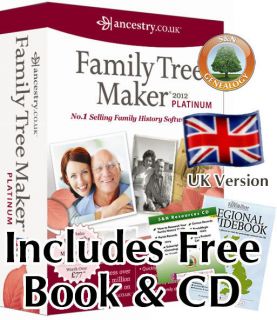 Family Tree Maker 2012 UK Platinum Edition + Free Regional Book 