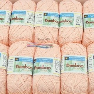 10 balls Sweater soft worsted bamboo cotton knitting yarn 503 baby 