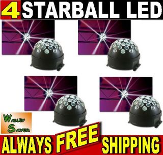 Lot of 4 AMERICAN DJ STARBALL LED simulate a disco ball dance floor 
