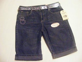 GIRLS CANYON RIVER BLUES BERMUDA SHORTS JEWEL STUDDED WITH SPARKLY 