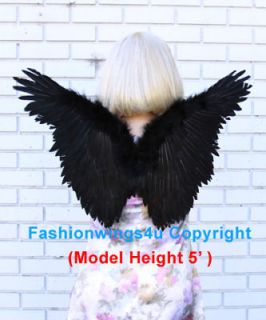   Juniors Petite Black Butterfly Style costume feather angel wings props