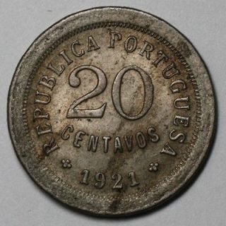 1921 Portugal 20 centavos HIGH GRADE Example