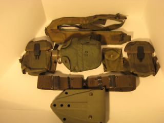MILITARY LBE (SET 3) BELT, AMMO POUCH , 1 AID SURPENDE