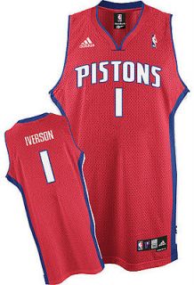 Allen Iverson #1 Detroit Pistons Swingman Alternate Jersey by Adidas 