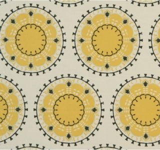 Robert Allen Fabric Medallion Band Citrine 54 Dwell Studio Yellow 