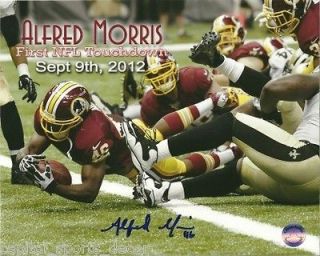 Redskins ALFRED MORRIS Autograph 16x20 1st Touchdown TD AUTO CS&D COA