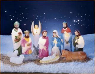 Complete 12 Pc.Illumina​ted Nativity Scene Christmas Holiday Outdoor 