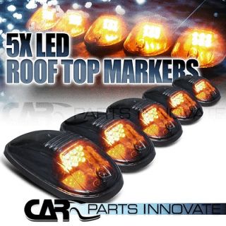 5PCS AMBER LED CAB ROOF TOP MARKER RUNNING LIGHTS TRUCK / SUV / 4X4