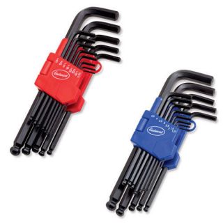   26 Piece Metric and SAE Long Arm Ball Point Hex Key Wrench Set
