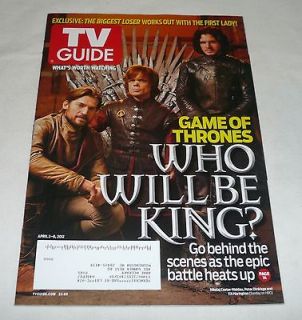 April 2, 2012 TV Guide ~ GAME OF THRONES, Biggest Loser, Jeffrey Dean 