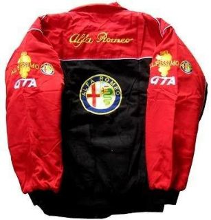 Alfa Romeo Motor Racing Jackets Coat Black   Red Sz XXL