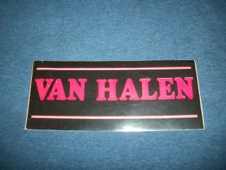 Van Halen Rare Vintage Sticker Eddie David Lee Roth era or Early Sammy 