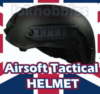 Airsoft Tactical Helmet MICH2001 GEAR RAIL NVG Black