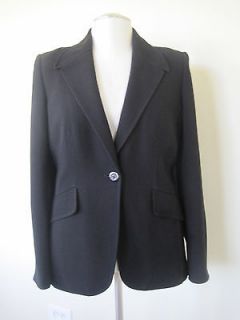 ELLEN TRACY DESIGNER Classic Black All Season Blazer Suit Jacket 12