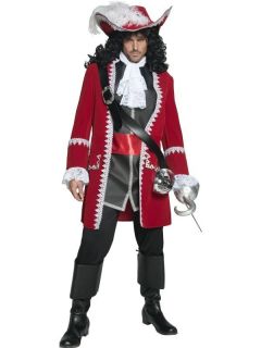 Adult Medium Authentic Pirate Captain Hook Outfit Fancy Dress Costume 