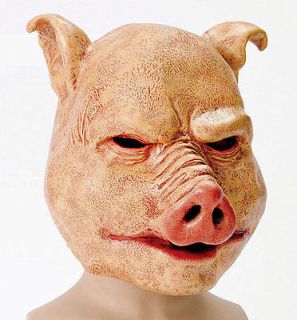 Adult Size Overhead Rubber Latex Mask Horror Pig Halloween Bacon Piggy 